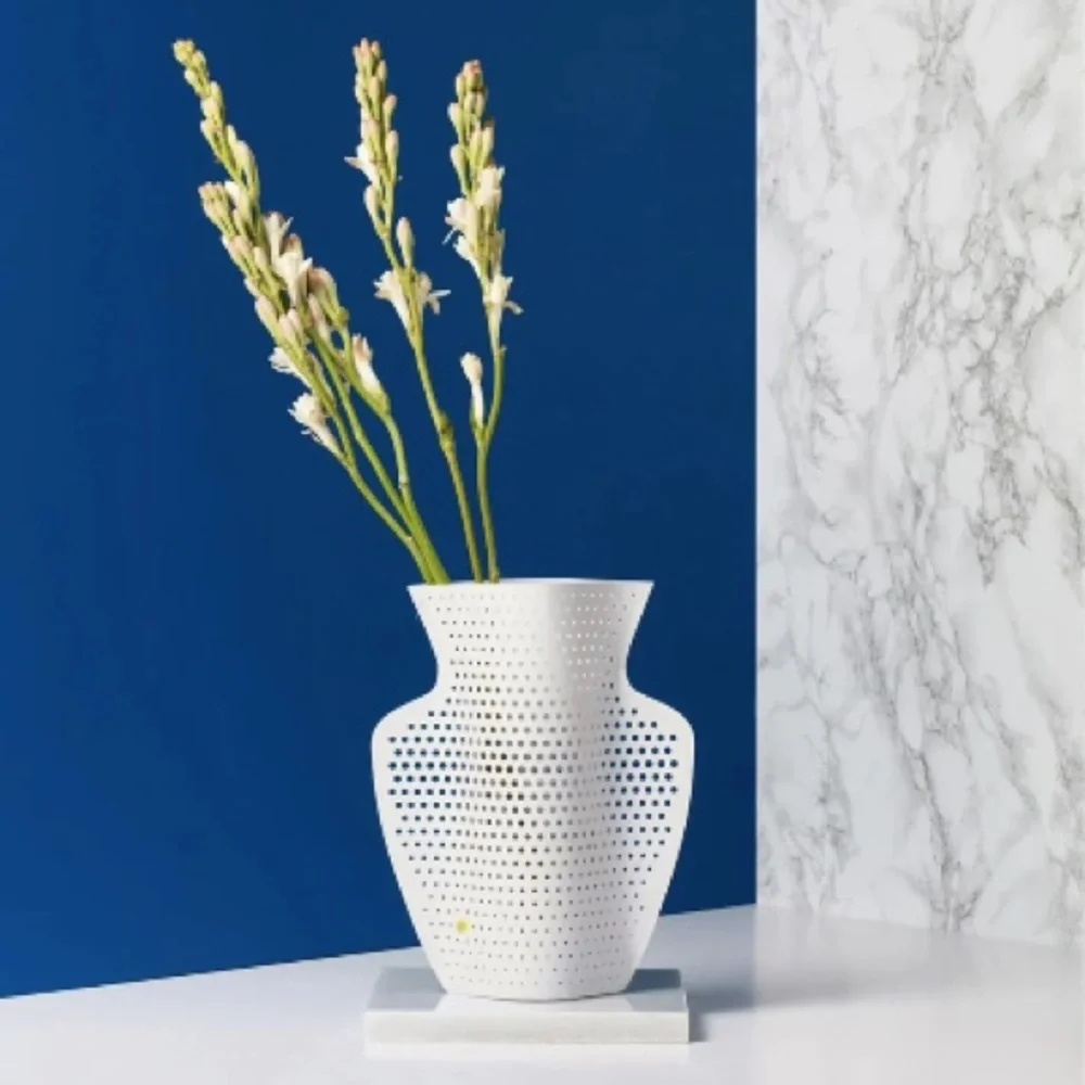 OCTAEVO Cyano White Waterproof Paper Vase Mediterranean